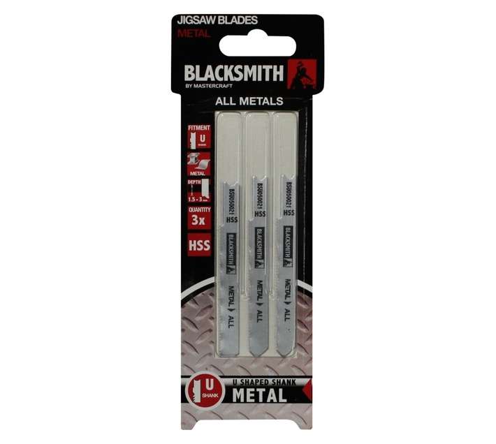 Blacksmith Bold U Shank Metal 1.5-3mm HSS Jigsaw Blade (3 piece)