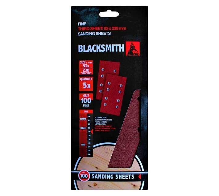 Blacksmith 1/3 Aluoxide All Third Sheet Sanders Sand Paper Sheet 100 Grit
