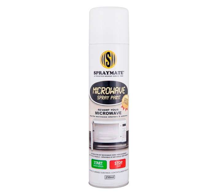 Spraymate Spray Paint Microwave - White (250ml)