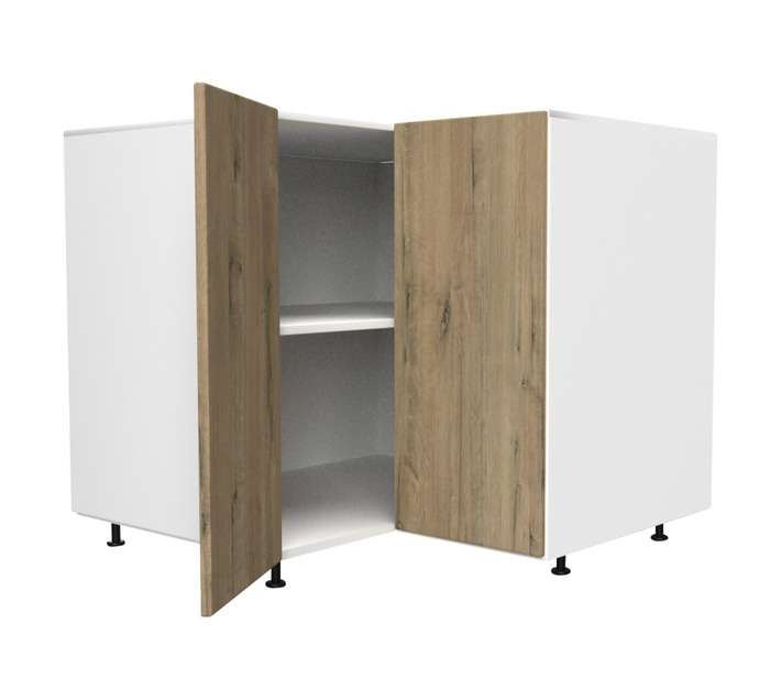 Home and Kitchen Base Unit Melamine Corner Cabinet - Brookhill (900mm)