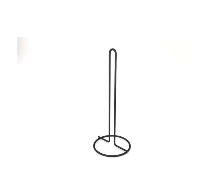 Home and Kitchen 766 Stainless Steel Paper Towel Stand - Black (145 x 145 x 355mm)