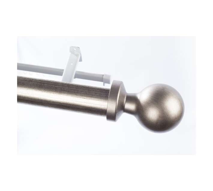Rod and Track Pole Set Ball - Silver (3000 x 63 x 3020mm)