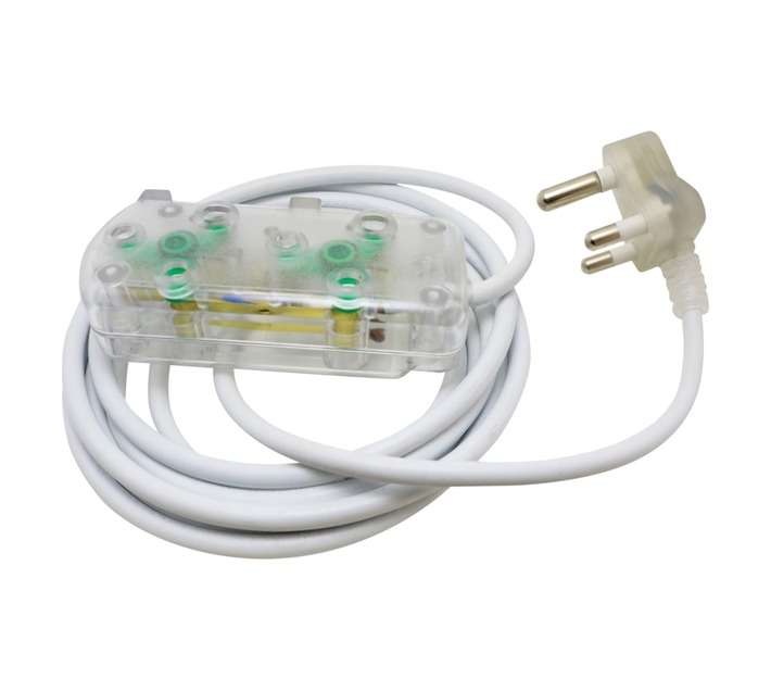 Ellies Electronics FEE2X/5CR Extension Lead - Clear (5000mm)