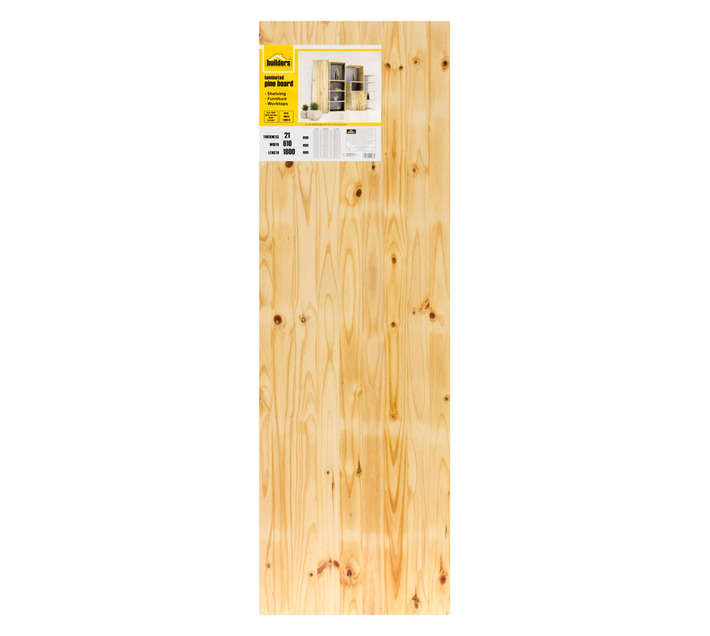 Laminated Pine Shelf - Natural (1800 x 610 x 21mm)