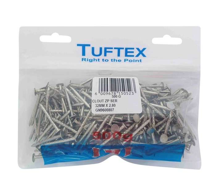 Unbranded Galvanised Clout Nails (32mm)