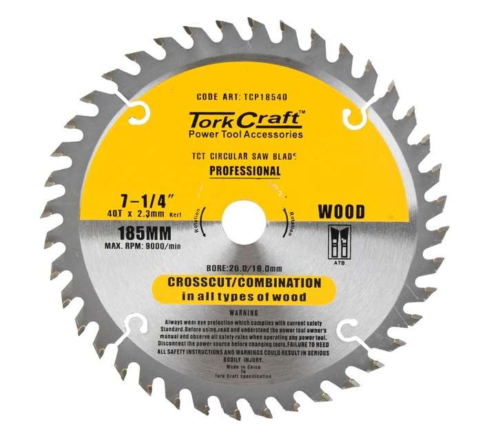 Tork Craft Contractors Circular Saw Blade (185mm)