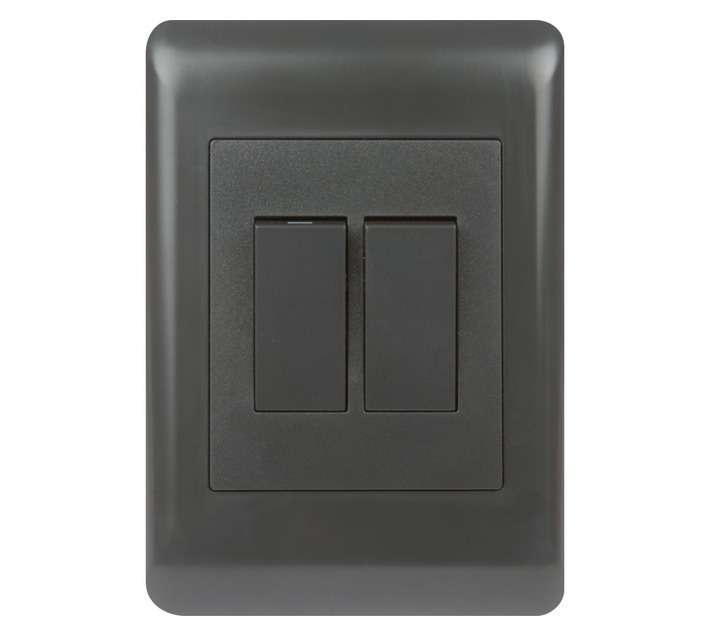 DH DHC42W2/2 2 Lever 2 Way Switch - Charcoal (50 x 100mm)