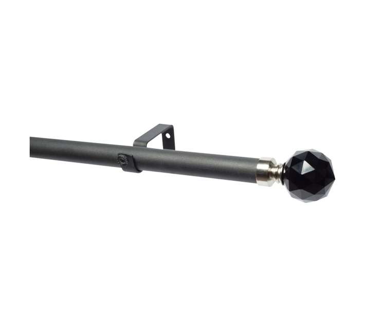 Design House 28PSC3MB Single 28mm Crystal Pole Set - Black (3000mm)