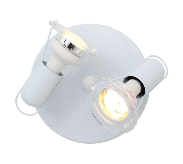 Eurolux Mini Disc 2 Light on Round Plate - White