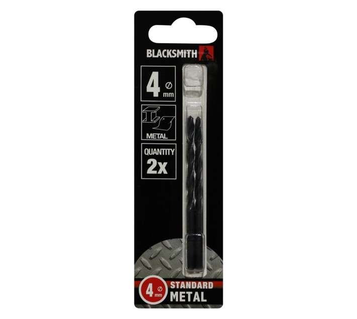 Blacksmith Standard Metal Drill Bit - Red/Black (4mm)