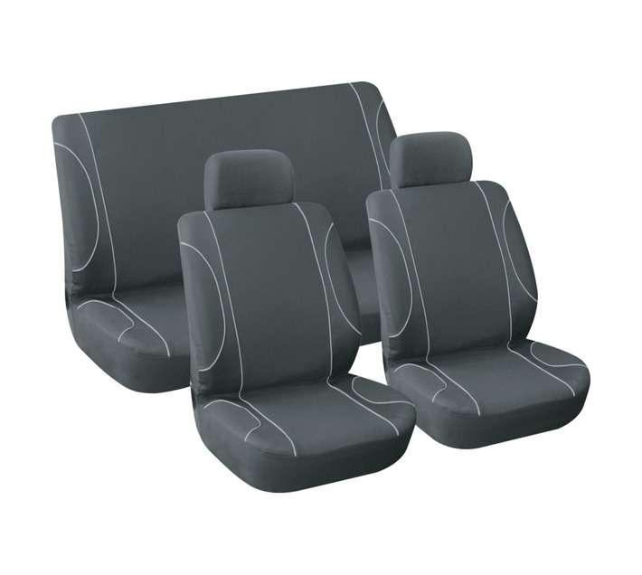 Stingray 6 Piece Monaco Seat Covers - Black/Grey