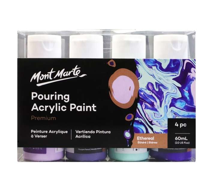 Mont Marte 4 Piece Ethereal Acrylic Paint Set - Assorted (60ml)