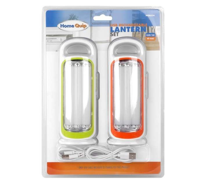 Leisure Quip MQ8524 2 x Hand-Held Lanterns - White