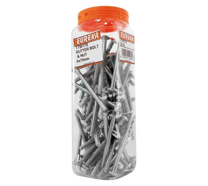 Eureka 6 x 75mm Gutter Bolt and Nut (75 Pack)
