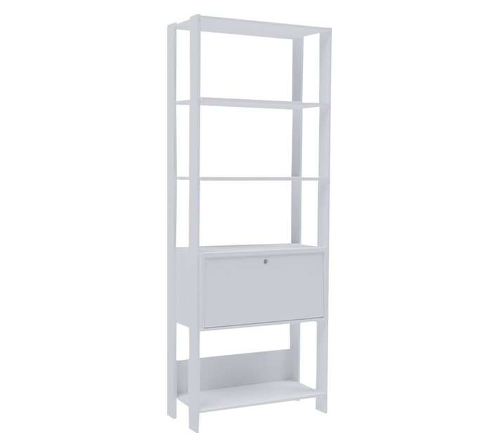 Click Furniture Match Bookcase - White (630 x 320 x 1660mm)