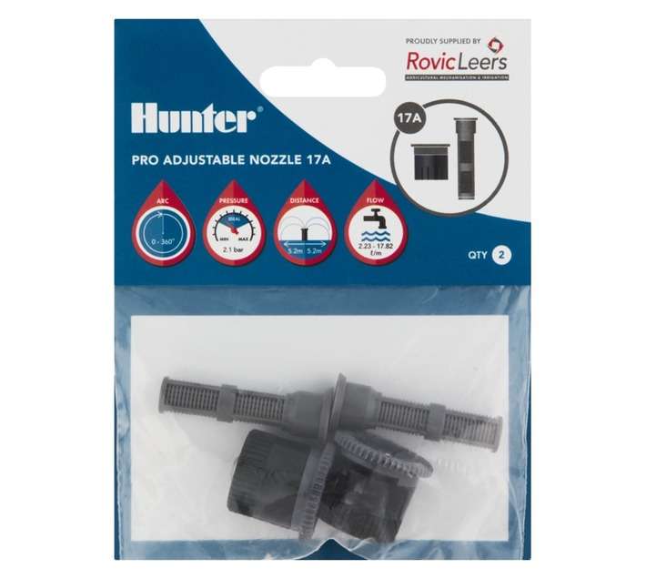 Hunter PR17 2 x Pro Adjustable Sprinkler Heads - Grey