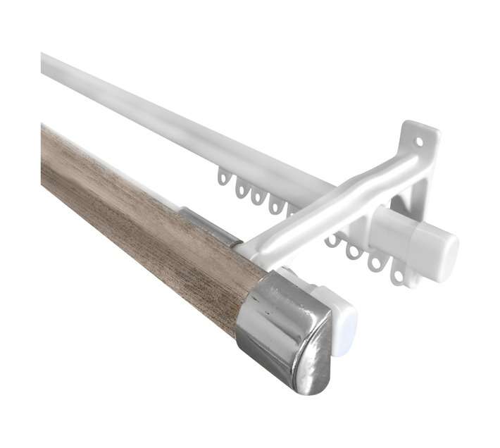 Double Rod and Track - Silver (33mm x 1.5m)