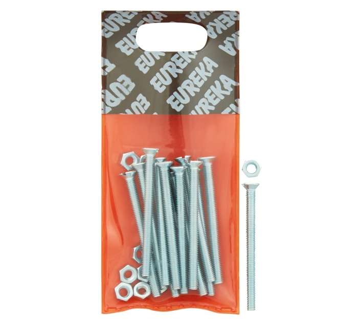 Eureka 4 x 50mm Machine Countersunk Screw and Nut (12 Pack)