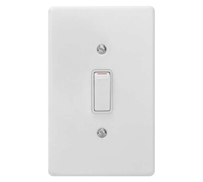 Lesco 1 Lever Switch - White Steel