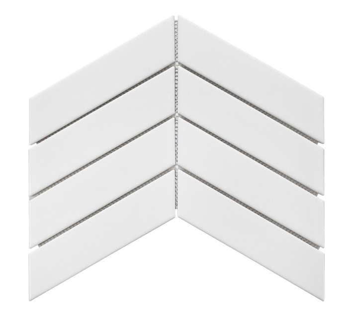 Earthstone 38-3PK-HERR-WHT Herring Mosaic Tile - White (300 x 300mm)