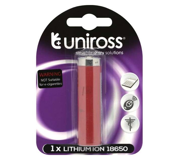 Uniross Rechargeable Lithium Battery (18650)