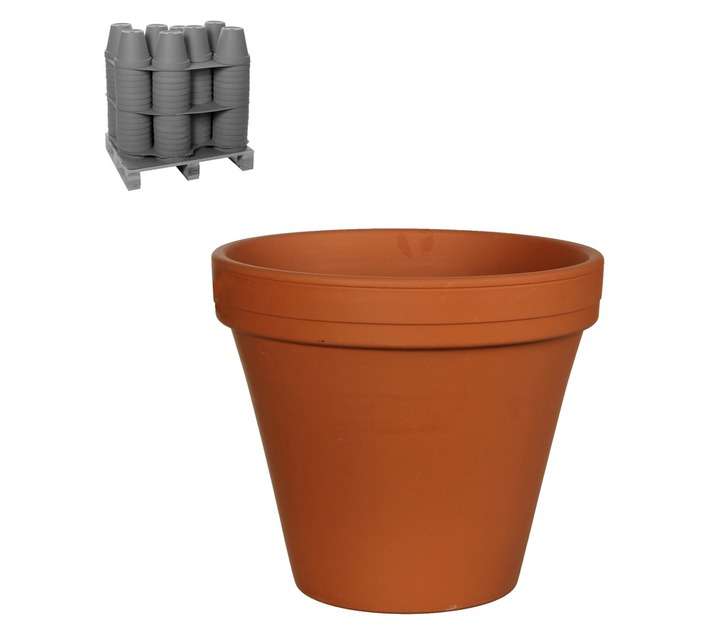 First Dutch Brands Round Pot - Terracotta (223 x 190mm)