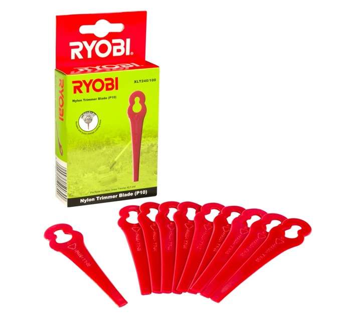Ryobi 10 x Cordless Nylon Trimmer Blades - Red