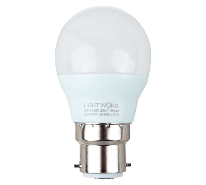 Lightworx LED Golf Ball 3w B22 - Warm White