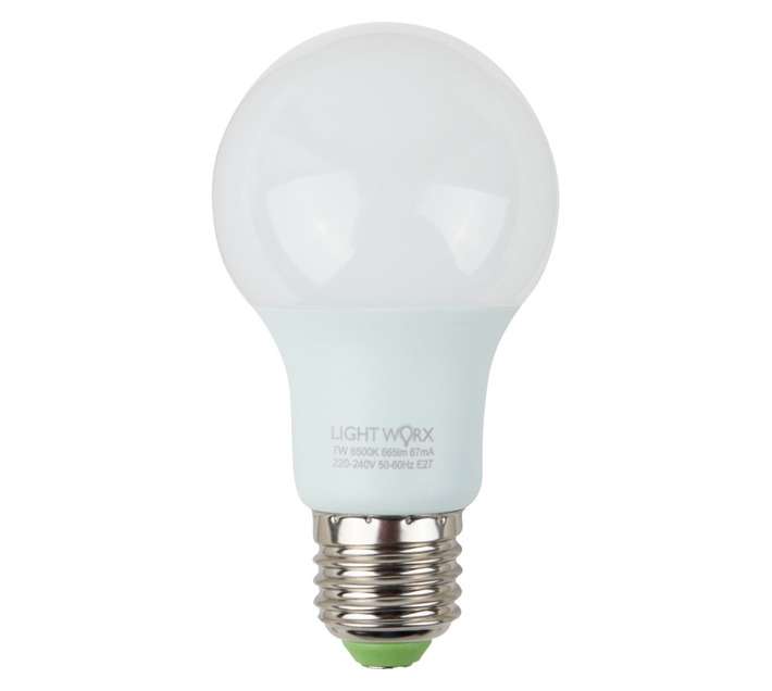 Lightworx LED A60 GLS 7w E27 - Cool White