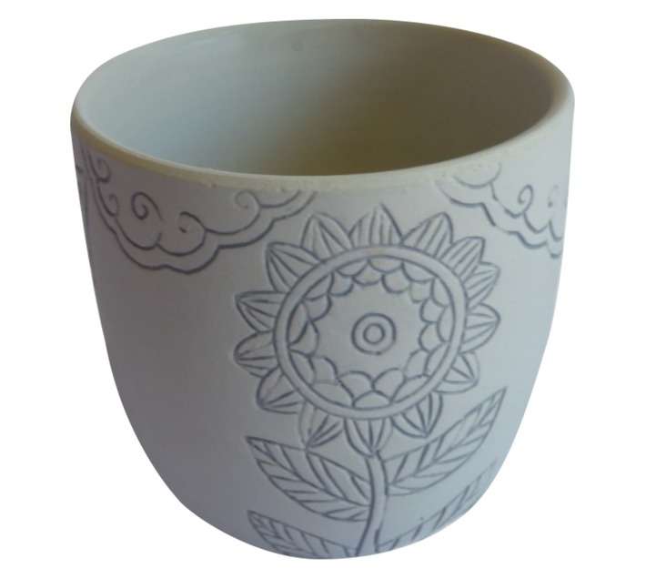 Price and Sons Ceramic Flower Pot - White
