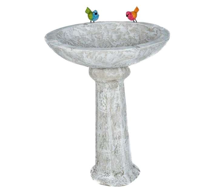 Wildcrete Short Bath Bird - White