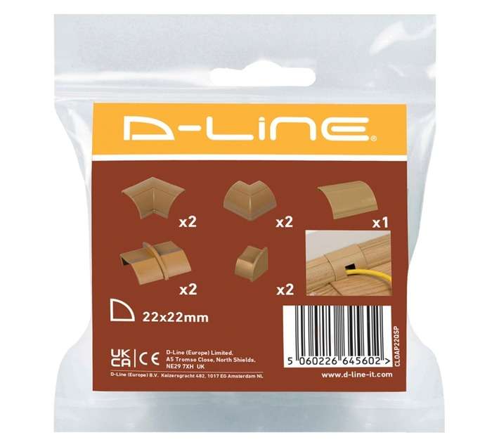 D-Line 10 Piece Trunking Accessory Pack - Brown (100 x 100 x 100mm)