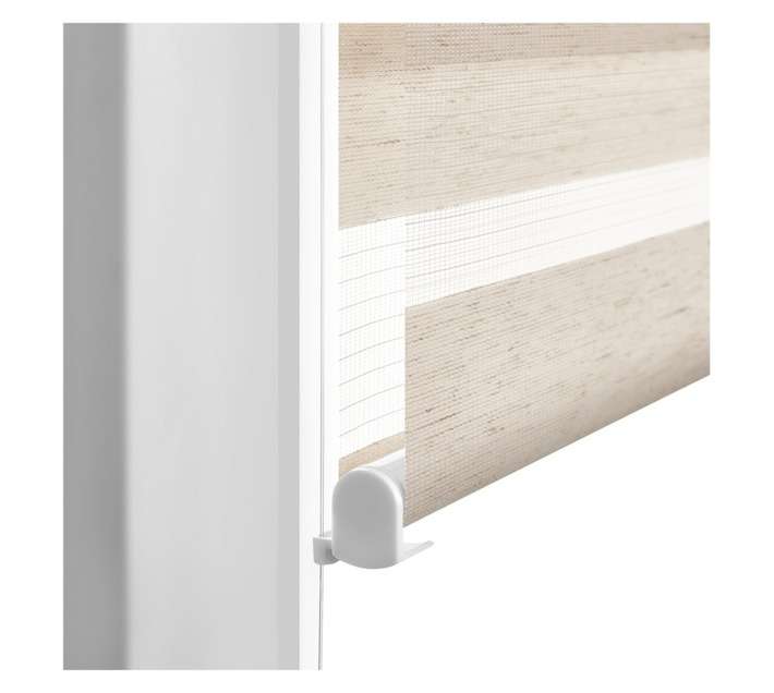 Upper Edge Zebra Blinds - Natural (1800 x 2100mm)