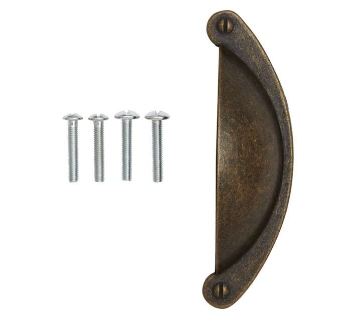 Home and Kitchen Buttercup Handle - Antique Brass (64mm)