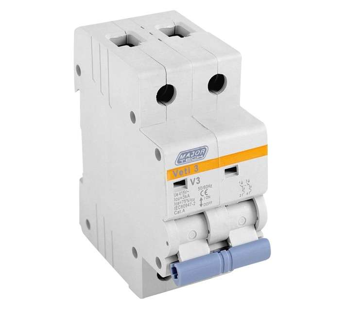 Major Tech Circuit Breaker 63A 3ka Double Pole