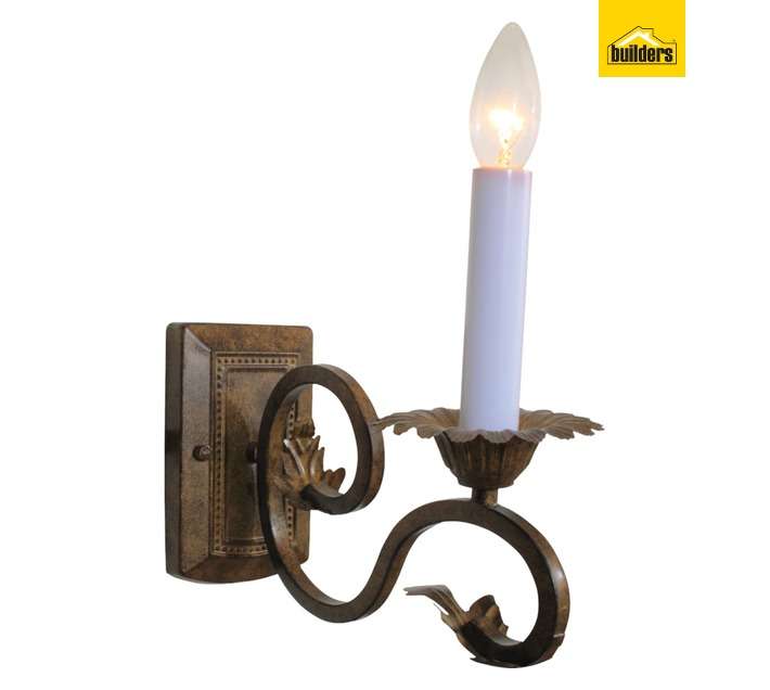 Eurolux Mediterranean 1 Light Wall Light - Antique Gold