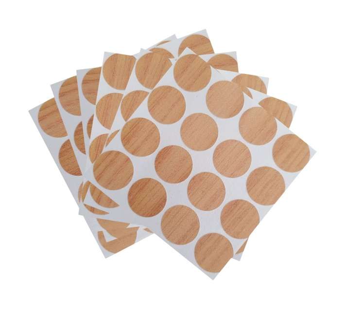 FIT 36 x Stick on Cover Caps - Natural Oak (14mm)