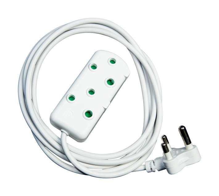 Electro Worx Extension Lead - White (5000 x 1mm)