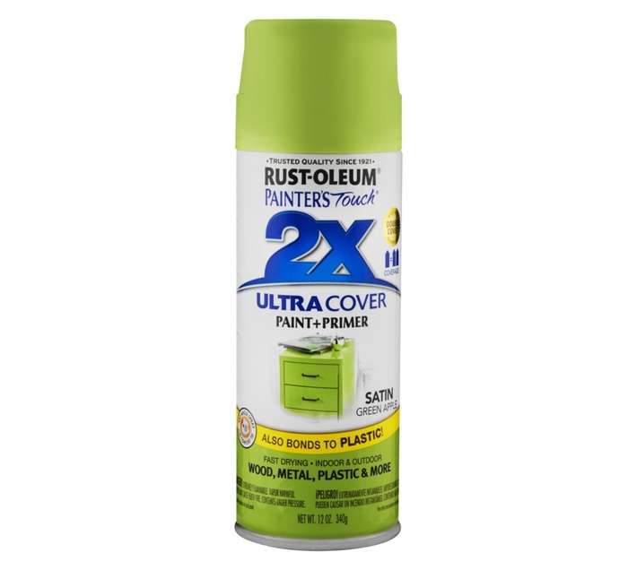 Rust-Oleum Spray Paint Touch 2X Ultra Cover - Satin Green Apple (340g)