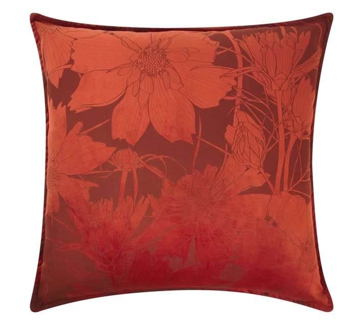 Design House Velvet Embossed Scatter Cushion - Rust (600 x 600mm)