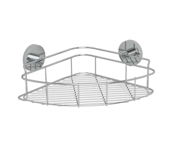 Evovac Stainless Steel Round Corner Shelf - Silver