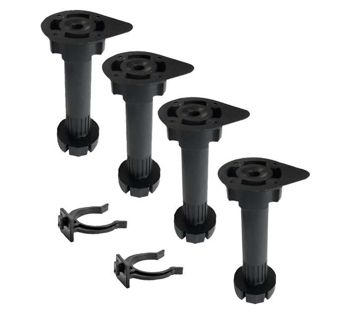 2 x Clips and 4 x Legs - Black (150mm)