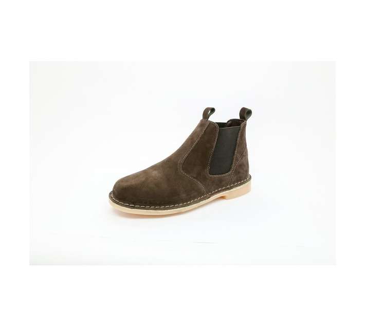 Bata Safari Mens Steel Toe Cap Chelsea Boot - Brown (Size 8)