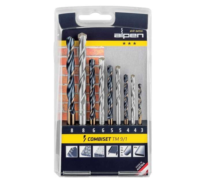Alpen ALP TM9-1 HSS Combi Drill Bit Set