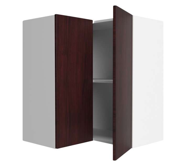 Home and Kitchen Melamine Top Corner Cabinet Unit - Mahogany (600 x 300 x 720mm)