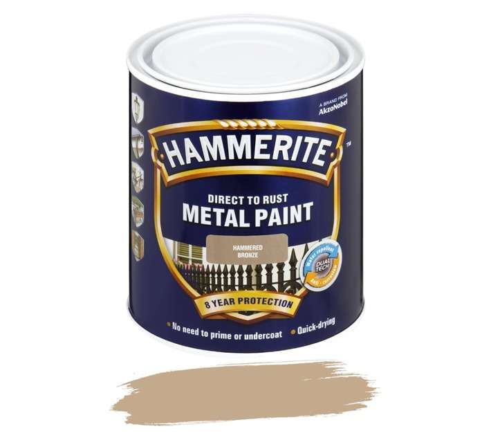 Hammerite Metal Paint Hammered - Bronze (500ml)