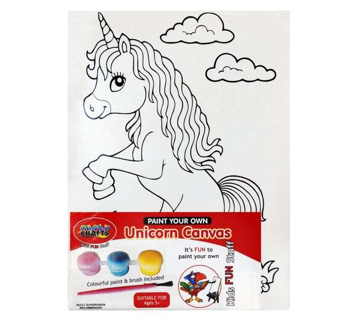 Crazy Crafts Paint Your Own Unicorn Canvas