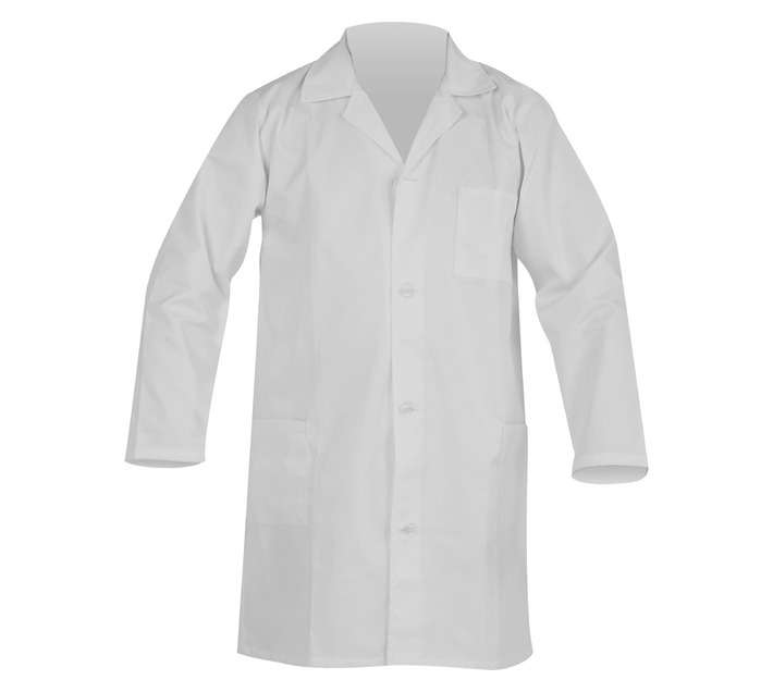 Beck Poly Cotton Long Sleeve Dust Coat - White (Size 40)