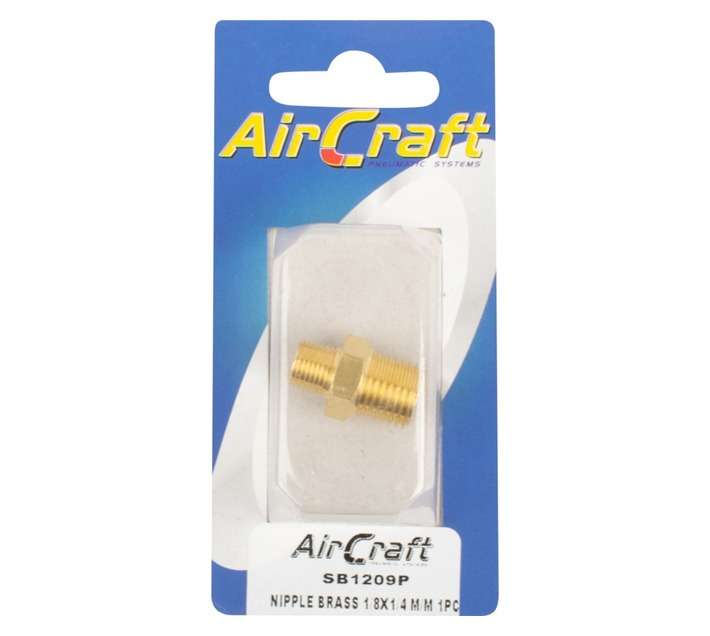 AirCraft Brass Nipple (1/8 - 1/4 Inch)
