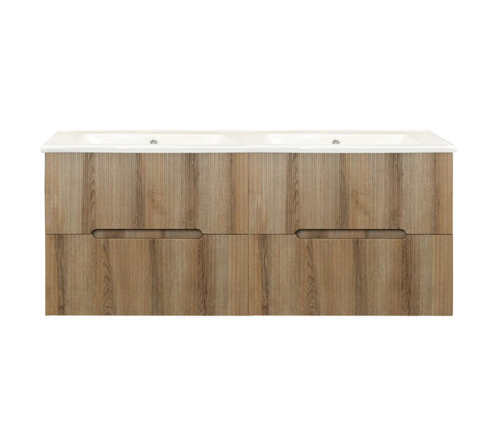 Lusso Wall Mount Moderno Vanity Cabinet - Oak (1200mm)